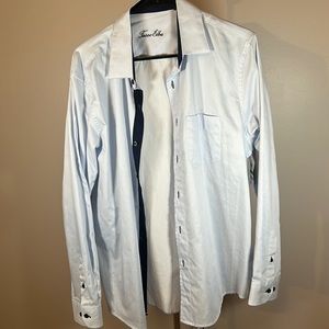 Tasso Elba - essential Woven button down dress shirt - size L